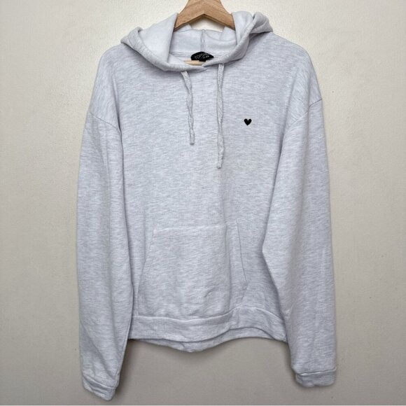 Topshop Womens 10 Embroidered Heart Warm Liner Hoodie - Picture 4 of 16